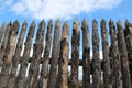 Wooden palisade Royalty Free Stock Photo
