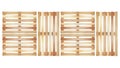 Wooden pallet pattern on white background in top view Royalty Free Stock Photo