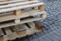 Wooden pallets Royalty Free Stock Photo