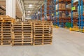 Wooden Pallets Warehouse Royalty Free Stock Photo
