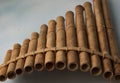 Wooden pan flute Royalty Free Stock Photo