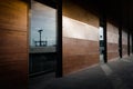 Wooden Panel Walls With Windows And Shades