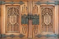 Wooden panels with coat of arms