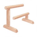 Wooden Parallel Bars for Gymnastics Training Royalty Free Stock Photo