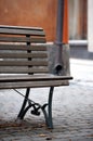 Wooden park bench