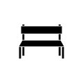 Wooden Park Bench icon or logo