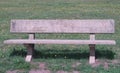 Wooden park bench at a park