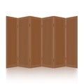 Wooden Partition Room Divider Folding Screen Furniture Royalty Free Stock Photo