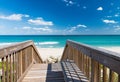 Wooden passage to the wonderful ocean