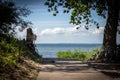 wooden path leads to the beach of the Baltic Sea Royalty Free Stock Photo