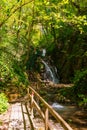 Waterfall in park Berendeyevo Tsarstvo, Sochi, Russia