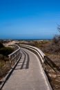 Pathway to the beach on the Pacific shore in California