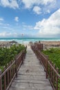 Wooden pathway to the beach in Cayo Santa Maria, Cuba