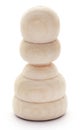 Wooden pawn for chess game Royalty Free Stock Photo