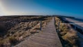 wooden pedestrian walkway around beaches Royalty Free Stock Photo