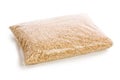 Wooden pellets in plastic bag