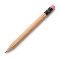 Held by a black metal ferrule with a ribbed texture. The pencil is positione Royalty Free Stock Photo