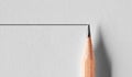 Wooden pencil draws a straight line. Stability or stagnancy concept in business Royalty Free Stock Photo