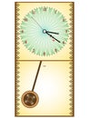 Wooden pendule clock Royalty Free Stock Photo