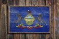 Wooden Pennsylvania flag
