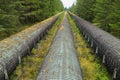 Wooden Penstock BC Hydro Water Intake Pipes at John Hart Power Generating Station