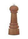 Wooden pepper grinder mill on white background Royalty Free Stock Photo