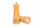 Wooden pepper and salt shaker Royalty Free Stock Photo