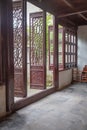 Wooden Perforated windows and doors, Suzhou classical gardens, Suzhou, China Royalty Free Stock Photo