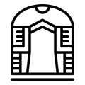 Wooden pergola icon outline vector. House pavilion