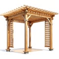 Wooden pergola Royalty Free Stock Photo