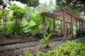 Wooden Pergola in park