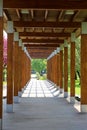 Wooden pergola in Podebrady park Royalty Free Stock Photo