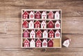 Wooden perpetual calendar in a form of a house