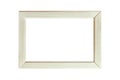 Wooden photo frame for mock-up, framework isolated on white background Royalty Free Stock Photo