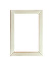 Wooden photo frame for mock-up, framework isolated on white Royalty Free Stock Photo
