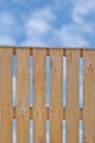 Wooden Picket Fence Brown, Cloudscape, Clouds, Sky