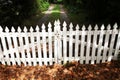 Wooden picket fence gate Royalty Free Stock Photo