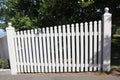 Wooden picket fence gate Royalty Free Stock Photo