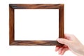 Wooden picture frame Royalty Free Stock Photo