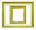 Wooden picture frame isolated