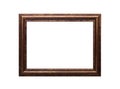 Wooden picture frame isolated Royalty Free Stock Photo