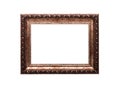 Wooden picture frame isolated Royalty Free Stock Photo