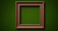 A wooden picture frame with a rich brown finish, featuring a classic rectangular shape Royalty Free Stock Photo