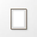 Wooden picture frame with a simple, Royalty Free Stock Photo