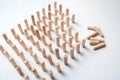 Wooden pieces puzzle abstract composition Royalty Free Stock Photo