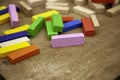 Wooden pieces puzzle Royalty Free Stock Photo