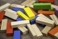 Wooden pieces puzzle Royalty Free Stock Photo