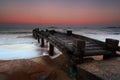 Wooden pier on the beach