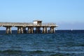 Wooden pier at the beach in Fort Lauderdale Royalty Free Stock Photo