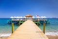 Wooden pier on the beach of Turkish Riviera, Tekirova